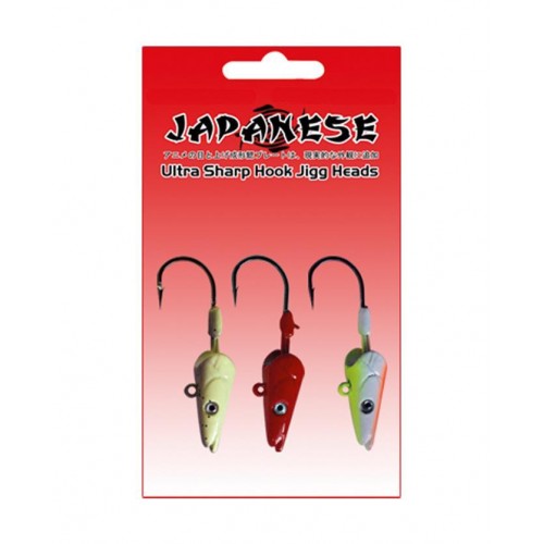 Japanese Ultra Sharp Hook Jigg Heads Üçlü Zoka Seti- Jig head